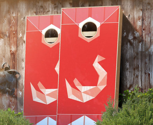 "Red Swan" Cornhole Boards