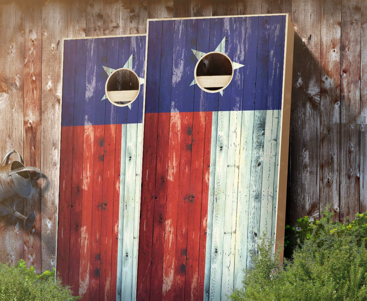 "Texas Flag Distressed" Cornhole Boards