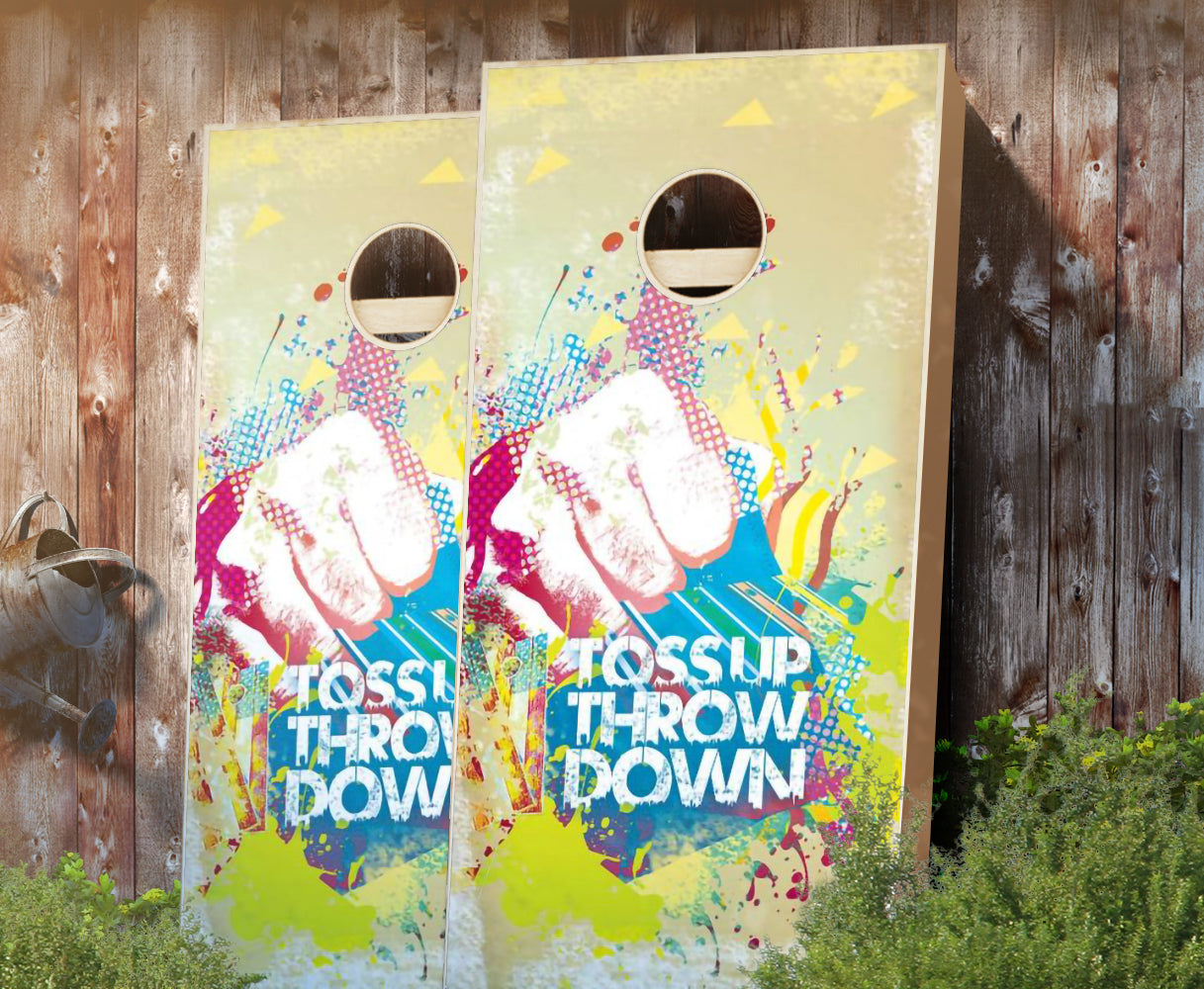 "Toss Up Throw Down" Cornhole Boards