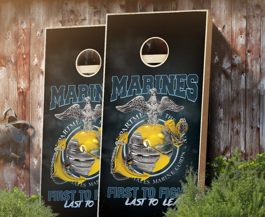 "USMC First to Fight" Cornhole Boards