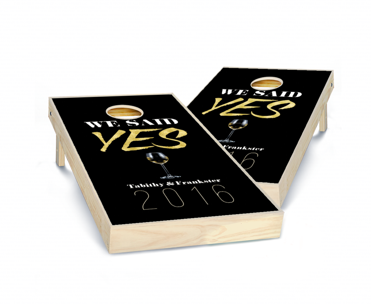 "We Said Yes" Personalized Wedding Cornhole Boards