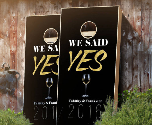"We Said Yes" Personalized Wedding Cornhole Boards
