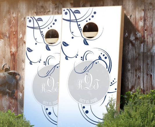 "Floral" Personalized Wedding Cornhole Boards