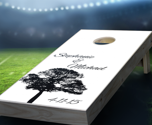 "Wedding Tree" Personalized Cornhole Boards