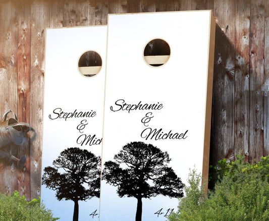 "Wedding Tree" Personalized Cornhole Boards