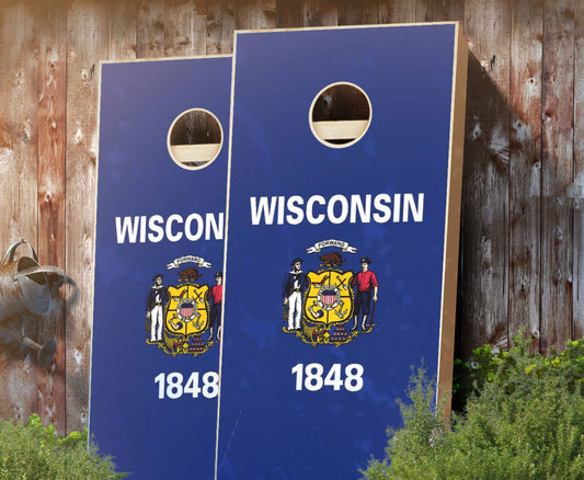 "Wisconsin Flag" Cornhole Boards