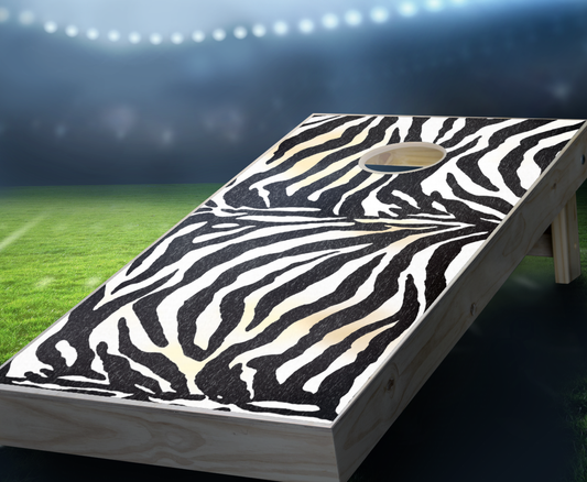 "Zebra" Cornhole Boards