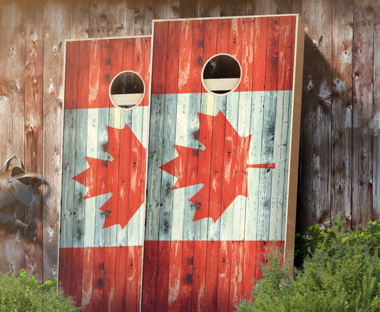 "Canada Distressed Flag" Cornhole Boards