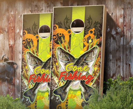 "Gone Fishing" Cornhole Boards