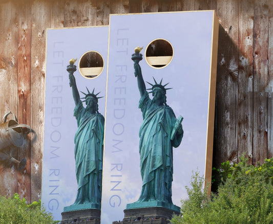 "Let Freedom Ring Light" Cornhole Boards