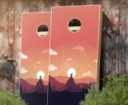 "Mountain Dojo" Cornhole Boards