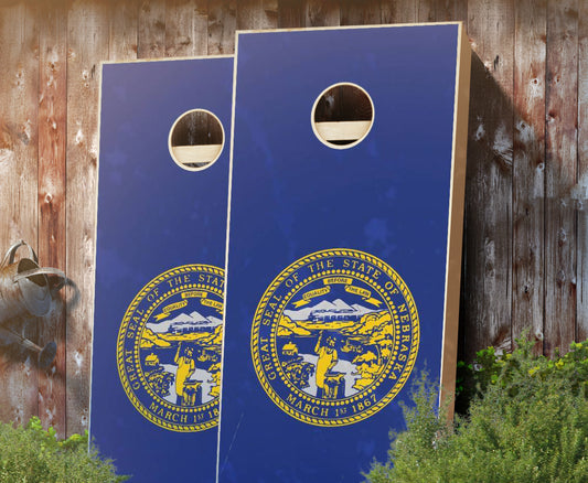 "Nebraska Flag" Cornhole Boards