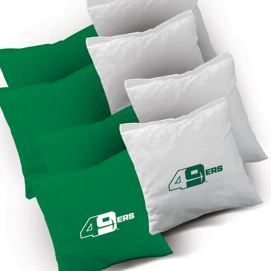 Set of 8 UNC Charlotte Cornhole Bags