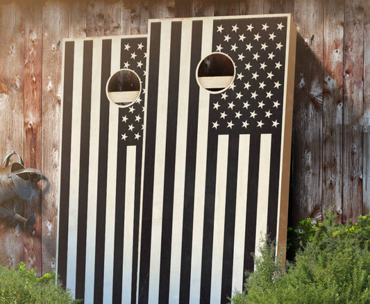 "American Flag" Stained Cornhole Boards