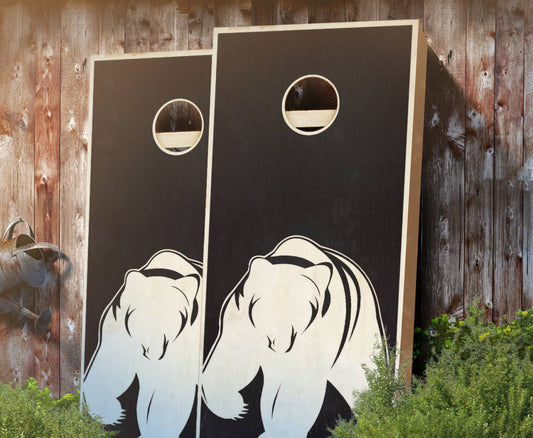 "Bear" Stained Cornhole Boards