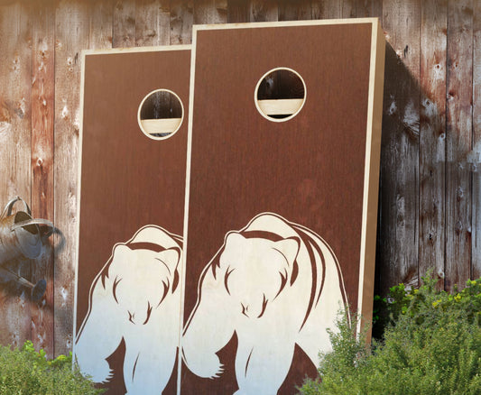 "Bear" Stained Cornhole Boards