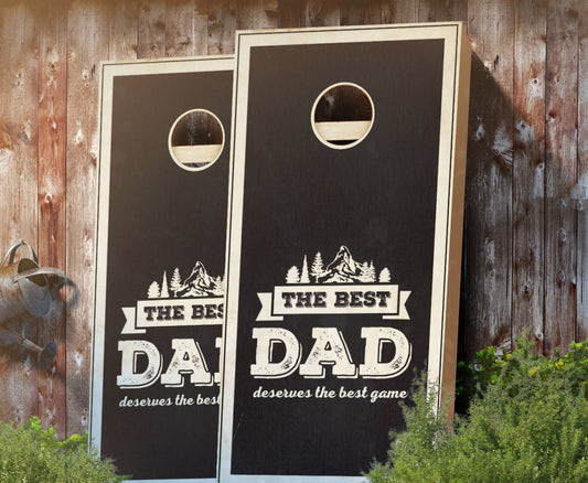 "Best Dad" Stained Cornhole Boards