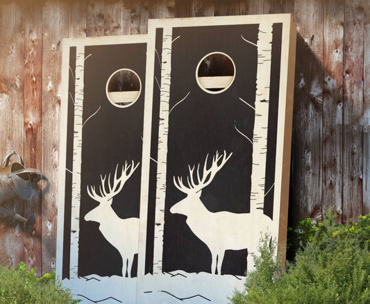 "Buck Woods" Stained Cornhole Boards