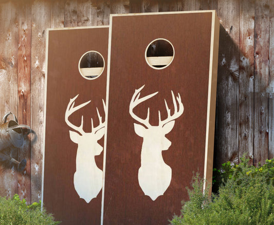 "Buck" Stained Cornhole Boards