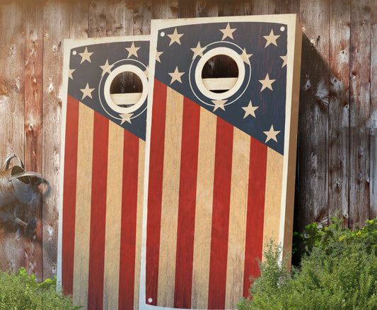 "Colonial" Stained Cornhole Boards