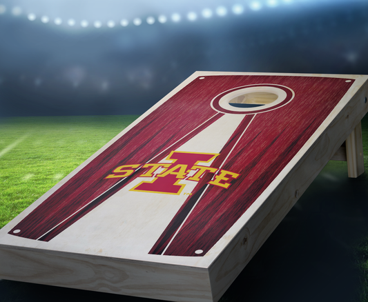 "Iowa State Stained Pyramid" Cornhole Boards