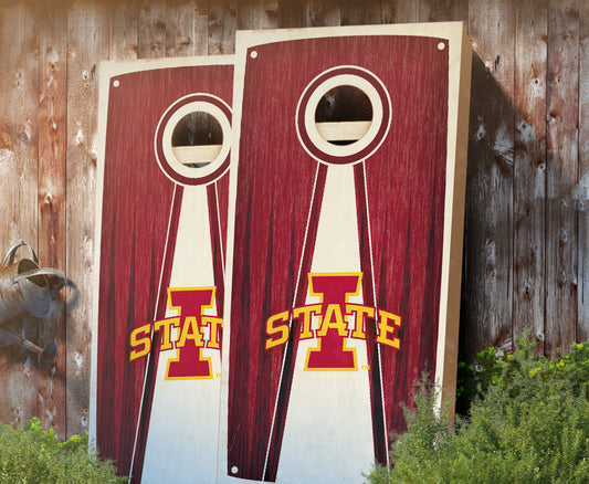 "Iowa State Stained Pyramid" Cornhole Boards