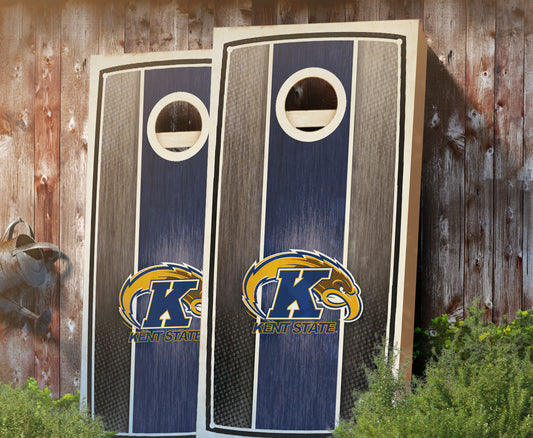 "Kent State Stained Stripe" Cornhole Boards