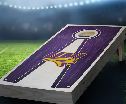 "Northern Iowa Stained Pyramid" Cornhole Boards