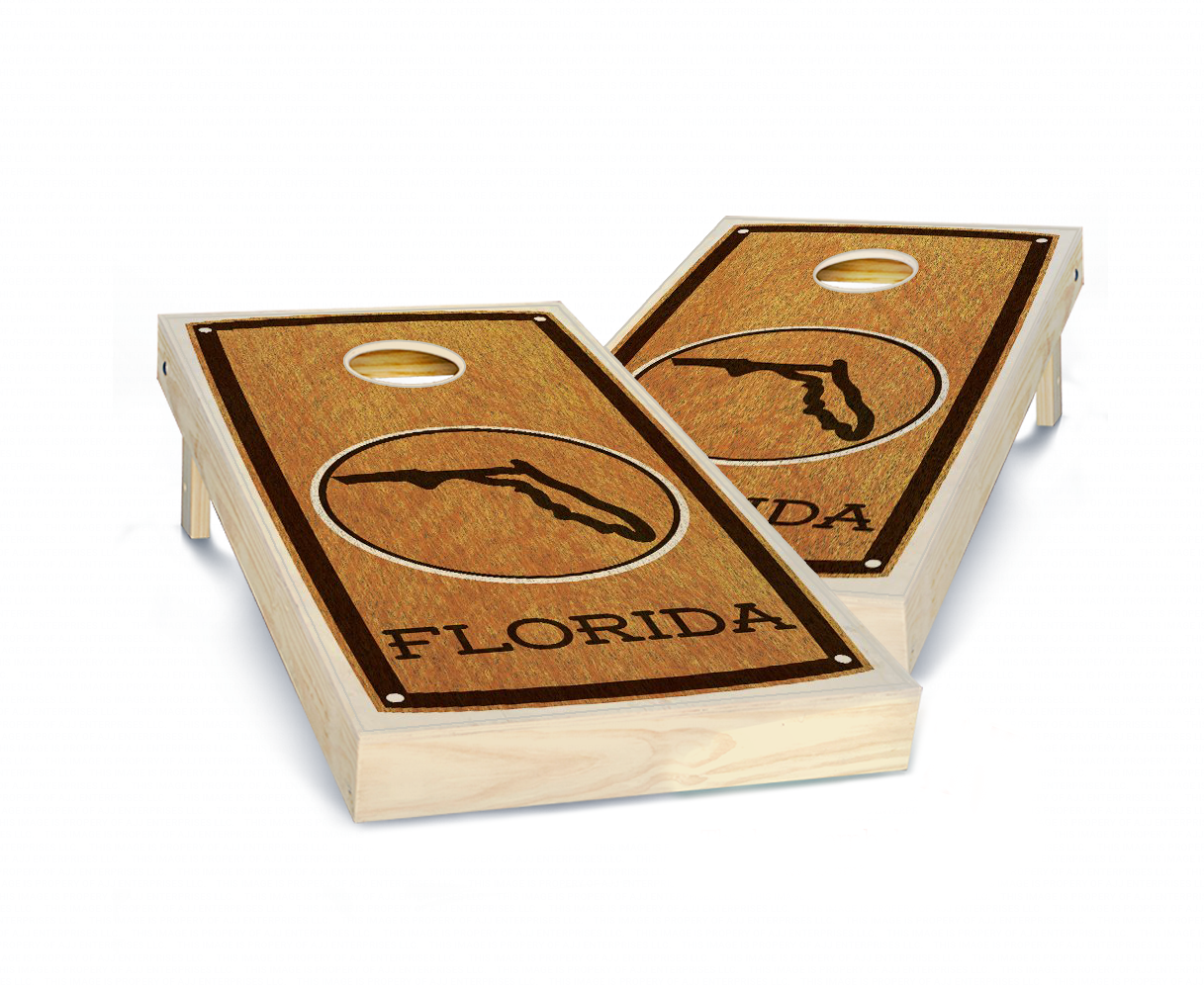 "Florida" State Stained Cornhole Board