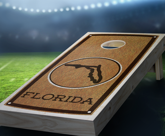 "Florida" State Stained Cornhole Board