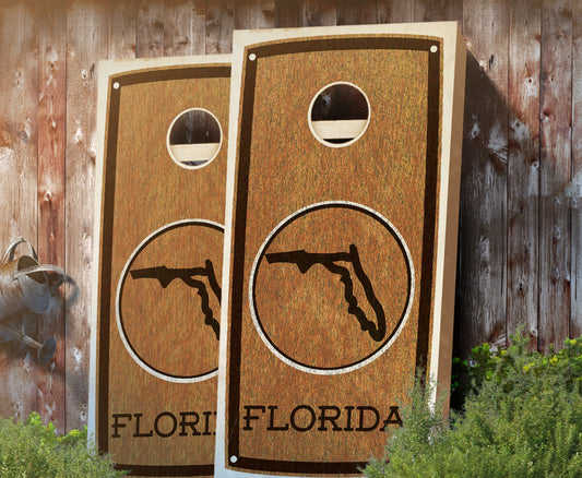 "Florida" State Stained Cornhole Board