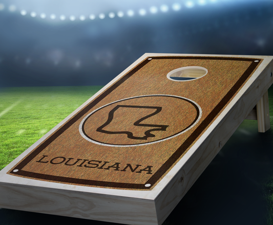 "Louisiana" State Stained Cornhole Board