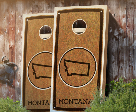 "Montana" State Stained Cornhole Board
