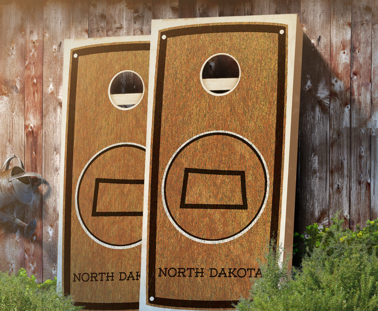 "North Dakota" State Stained Cornhole Board