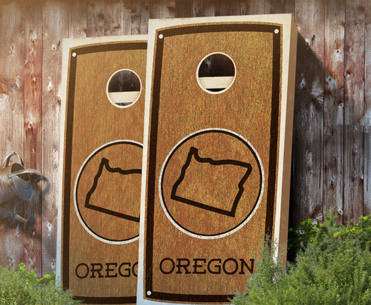 "Oregon" State Stained Cornhole Board