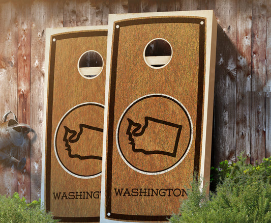 "Washington" State Stained Cornhole Board