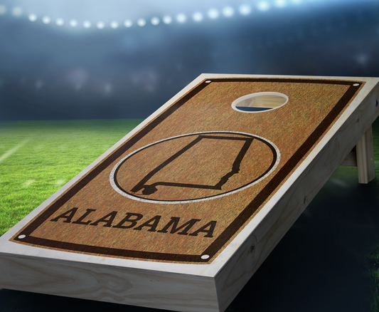 "Alabama" State Stained Cornhole Board