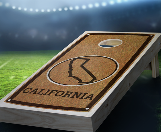 "California" State Stained Cornhole Board