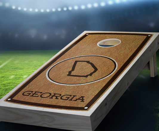 "Georgia" State Stained Cornhole Board