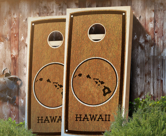 "Hawaii" State Stained Cornhole Board