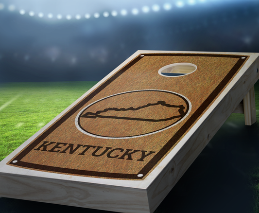 "Kentucky" State Stained Cornhole Board