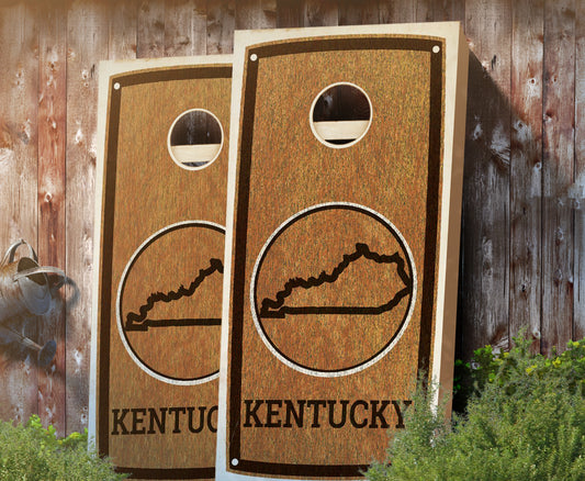 "Kentucky" State Stained Cornhole Board