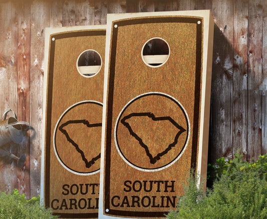 "South Carolina" State Stained Cornhole Board