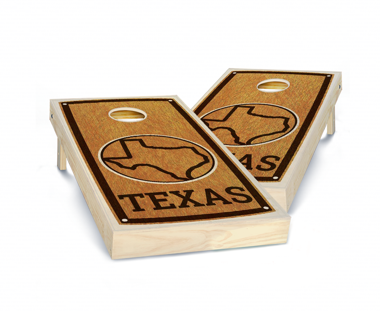 "Texas" State Stained Cornhole Board