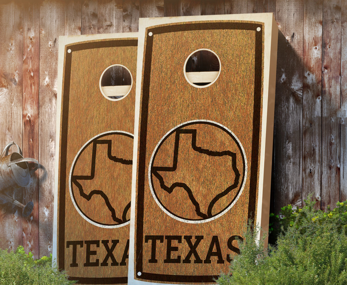 "Texas" State Stained Cornhole Board