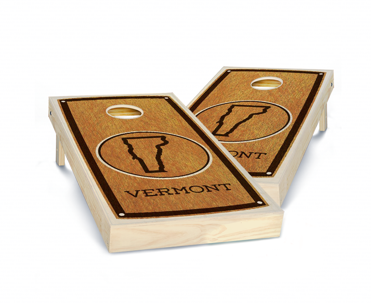 "Vermont" State Stained Cornhole Board