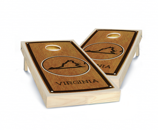 "Virginia" State Stained Cornhole Board