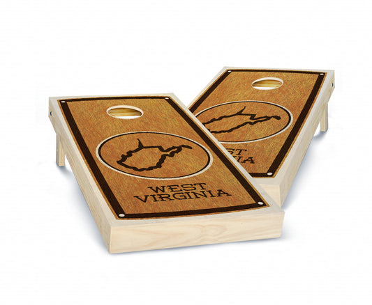 "West Virginia" State Stained Cornhole Board