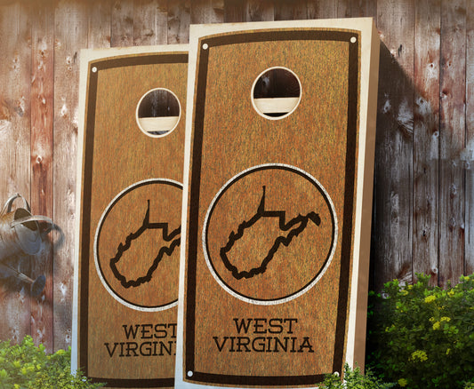 "West Virginia" State Stained Cornhole Board