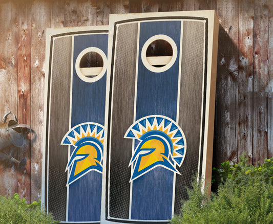 "San Jose State Stained Stripe" Cornhole Boards